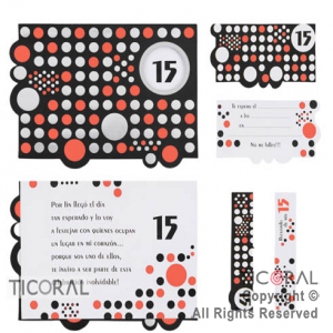 INV 7191-1 15 A�OS NEGRO LUNARES SALMON FLUO Y PLATA x 10